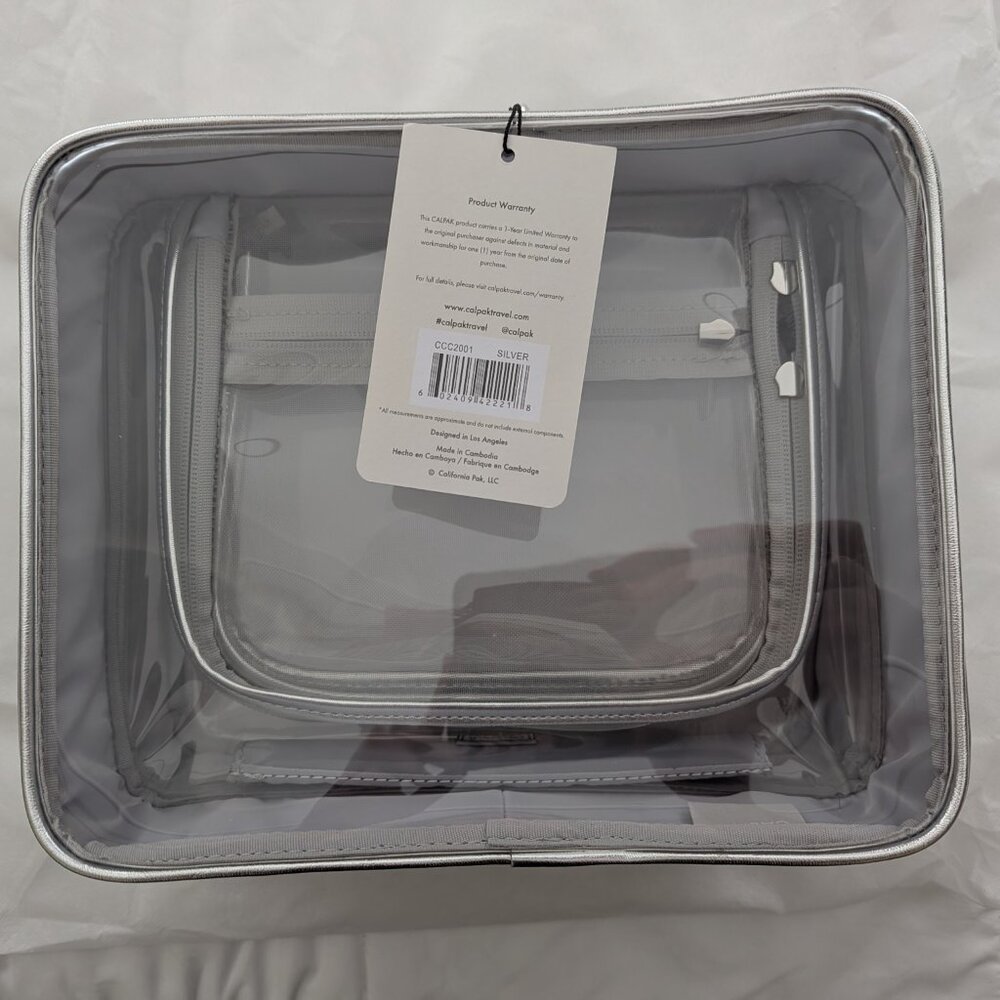 Calpak Large Silver Cosmetics Case LIMITED EDITION - Picture 2 of 3